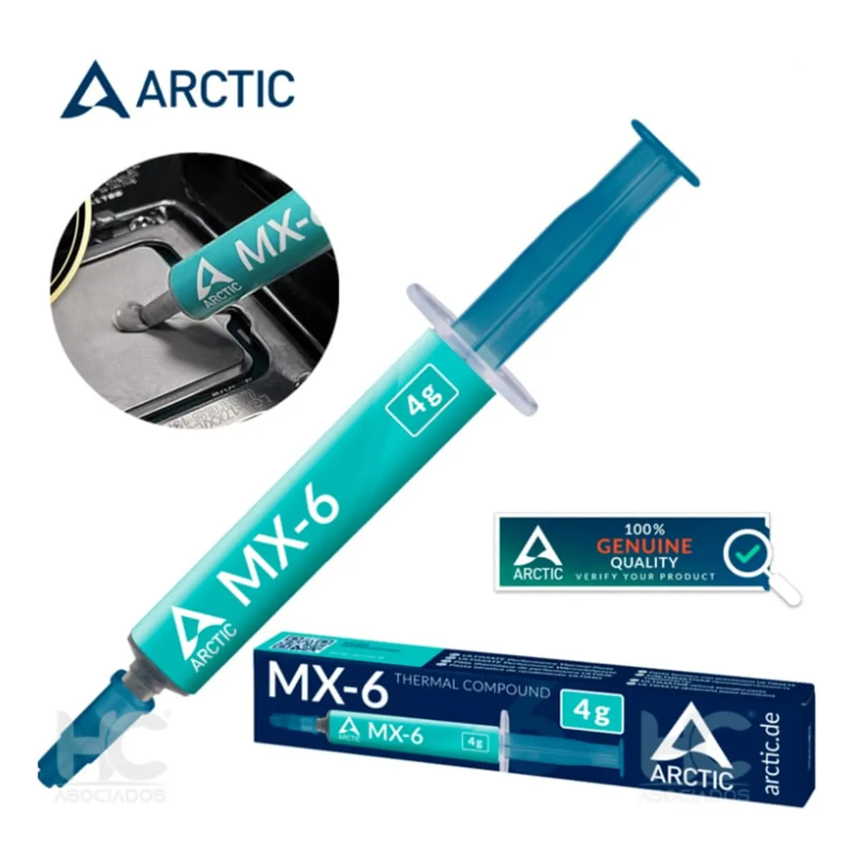 ARTIC - Pasta Termica MX-6 Artic 4g silicona refrigerante MX6 para CPU