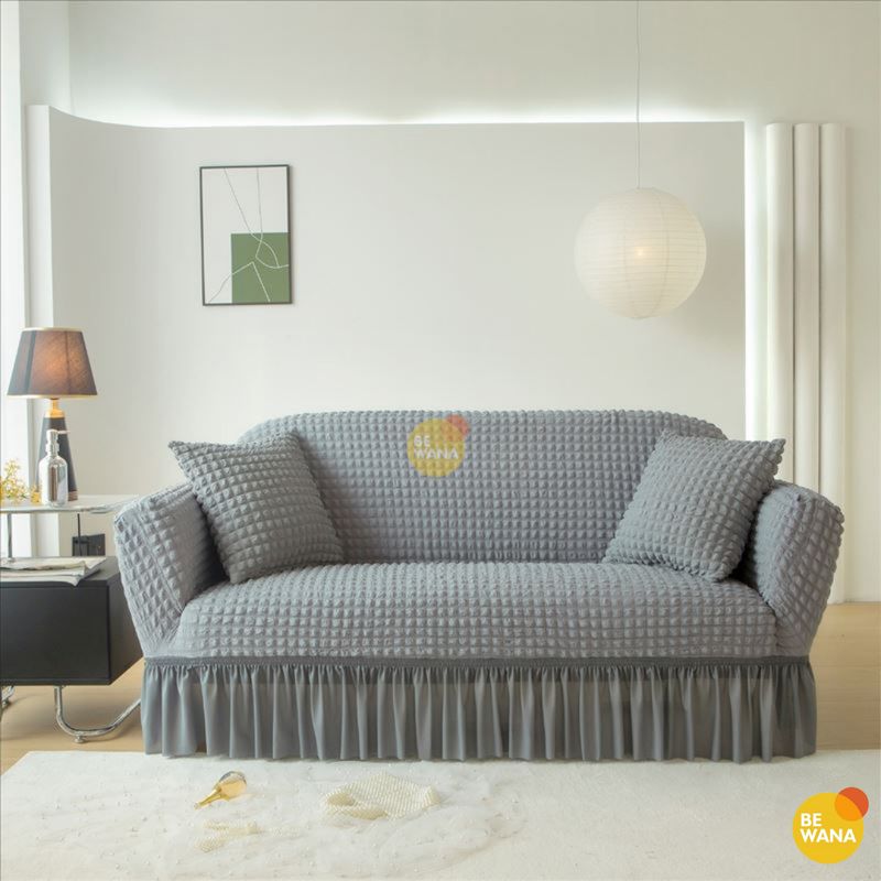 CASATEX - Funda Protectora Alto Relieve Para Muebles Set De 3-2-1 Asientos Gray