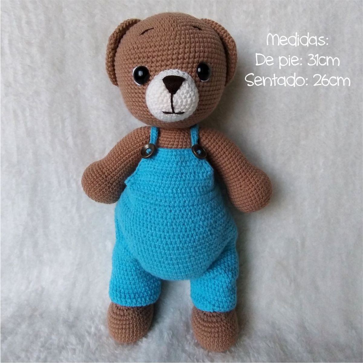 GENERICO - Osito amigurumi 31cm oso peluche adorno