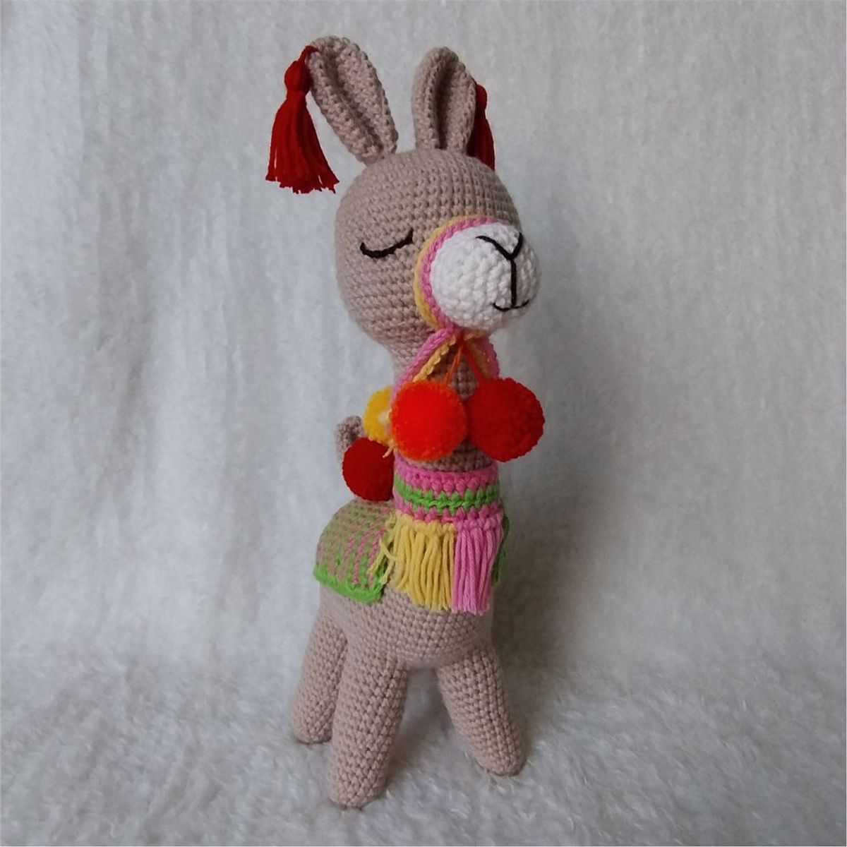 GENERICO - Llama amigurumi peru 27cm - peluche adorno