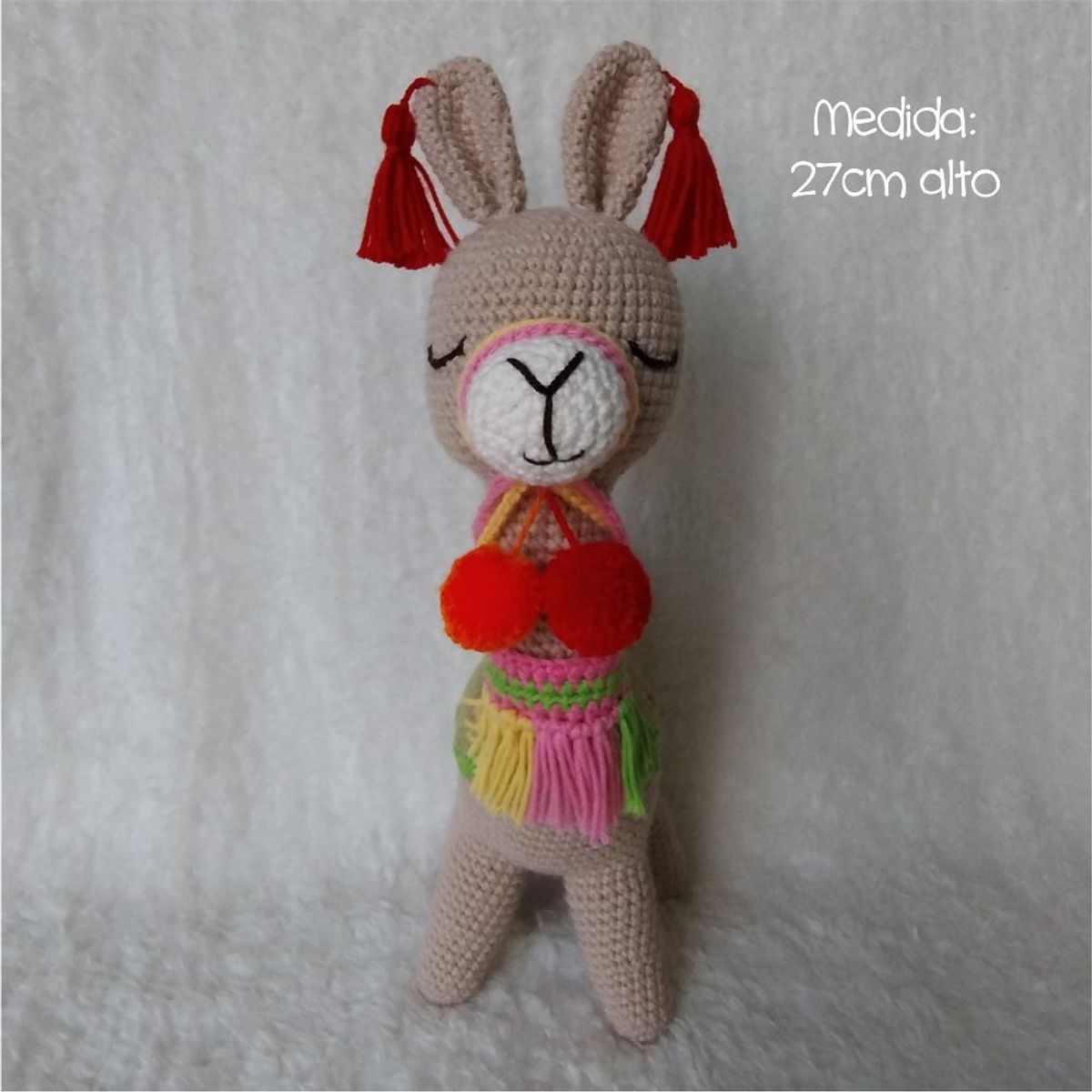 GENERICO - Llama amigurumi peru 27cm - peluche adorno