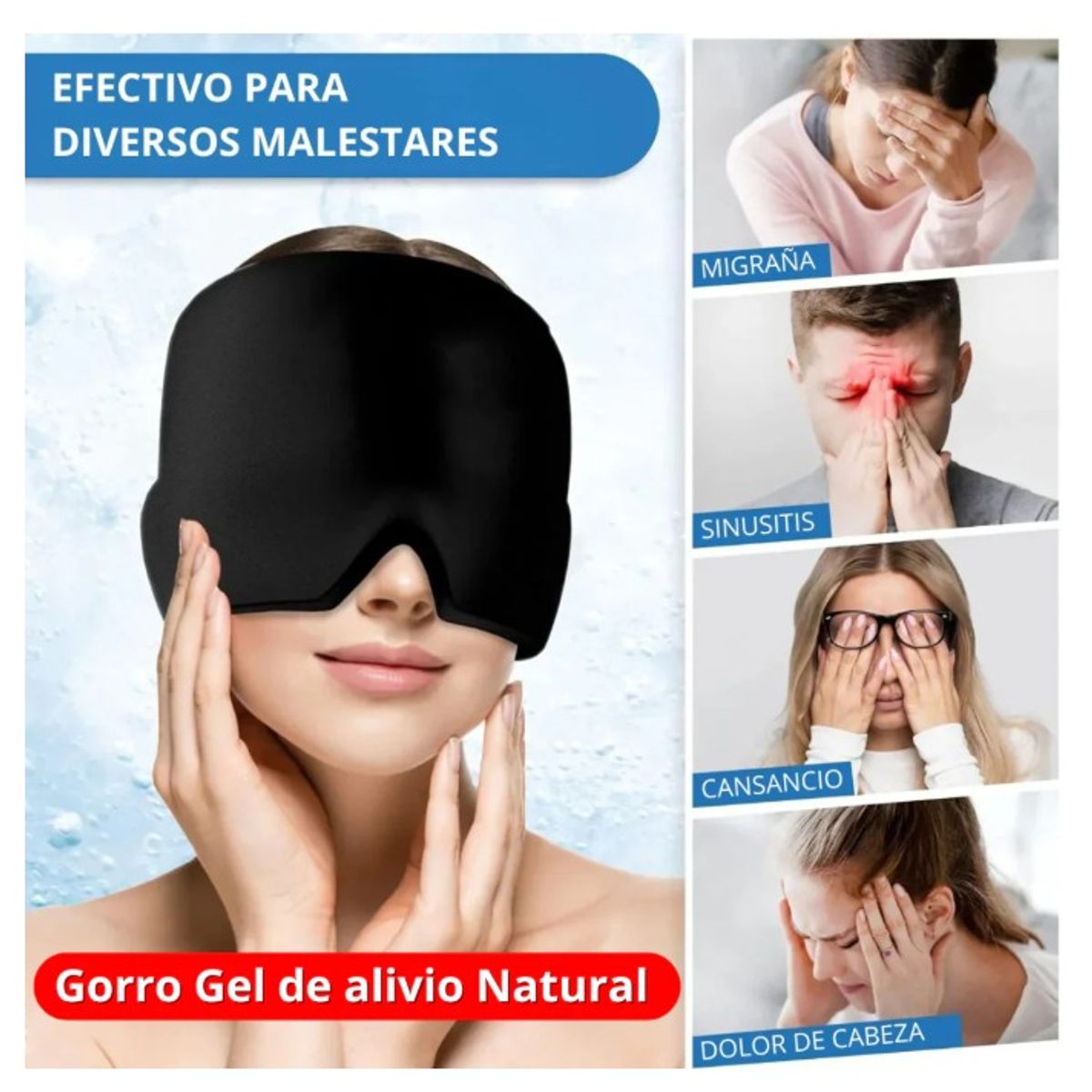 GENERICO - GORRO ANTIESTRES ANTIMIGRAÑA FRIO CALOR - COLOR ALEATORIO