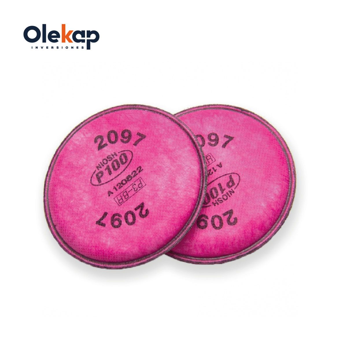 GENERICO - PAR de filtros contra partículas AP2097 P100 OLEKAP