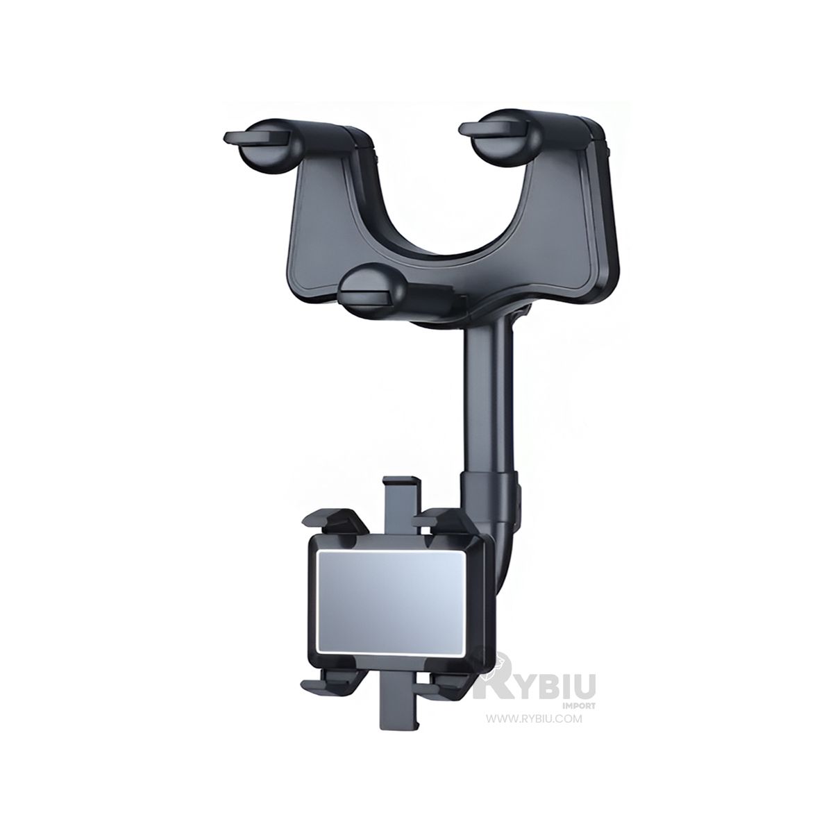 GENERICO - Base Compacta Giratoria 360 de Color Negro Y+Regalo Stickers