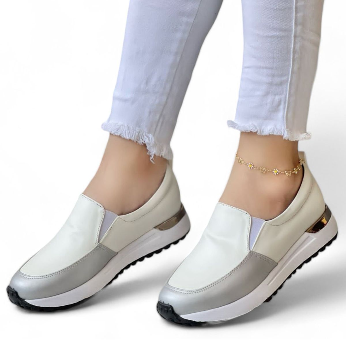 GENERICO - ZAPATILLA MUJER CASUAL LIGA 2086l-50 COLOR Blanco