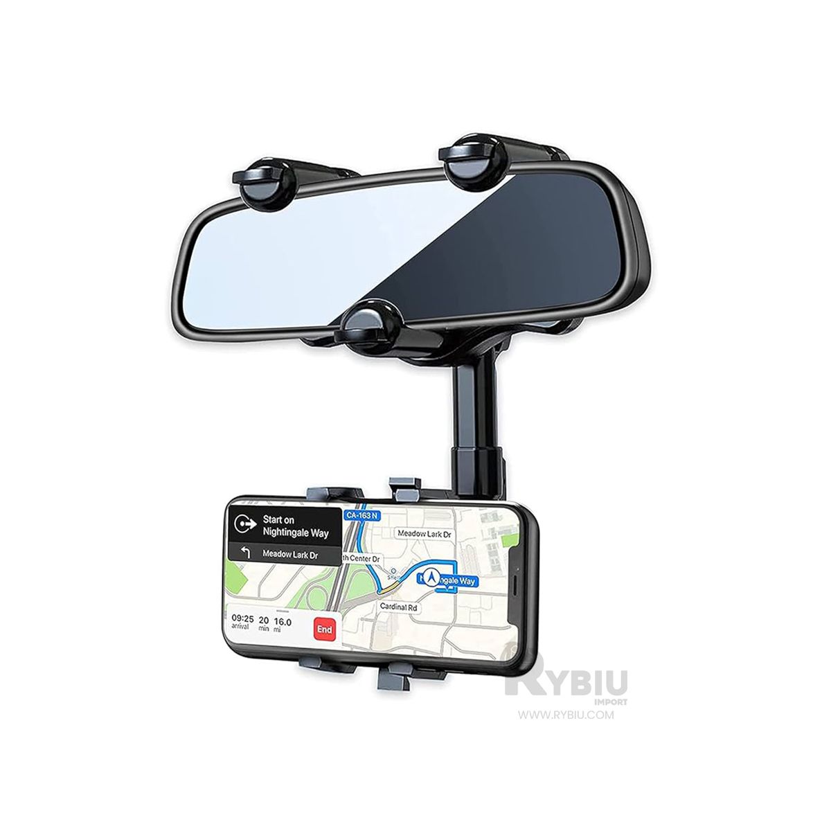 GENERICO - Base Multifuncional para Celulares Negro Y+Gift MiniAgenda