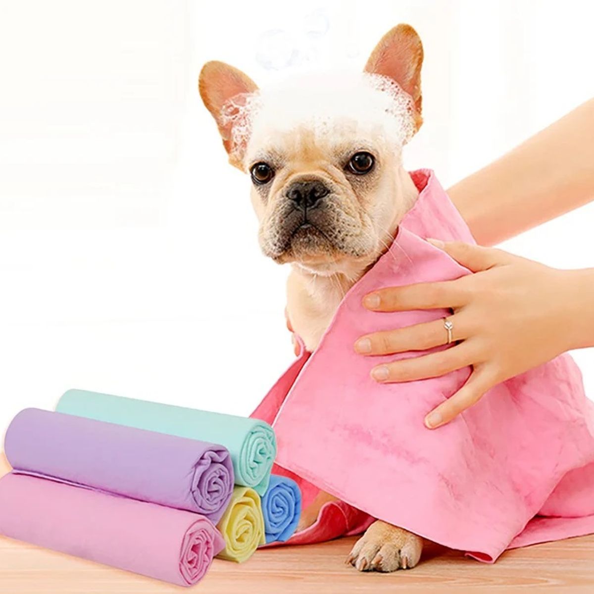 GENERICO - Toallas absorvente de secado rapido para mascota 66 x 43cm