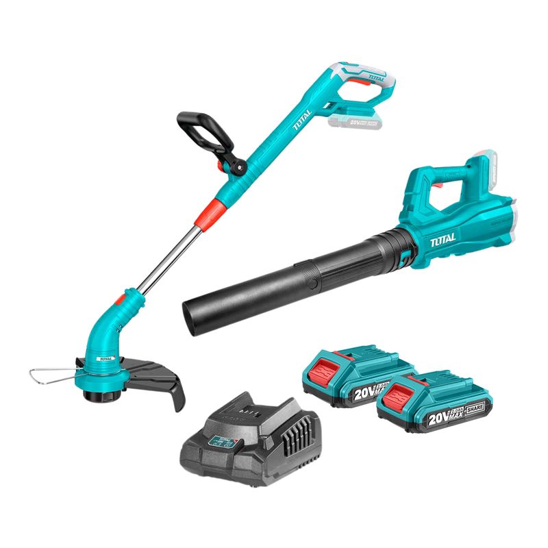 TOTAL TOOLS - Combo cortadora de pasto + sopladora 20v industrial Total