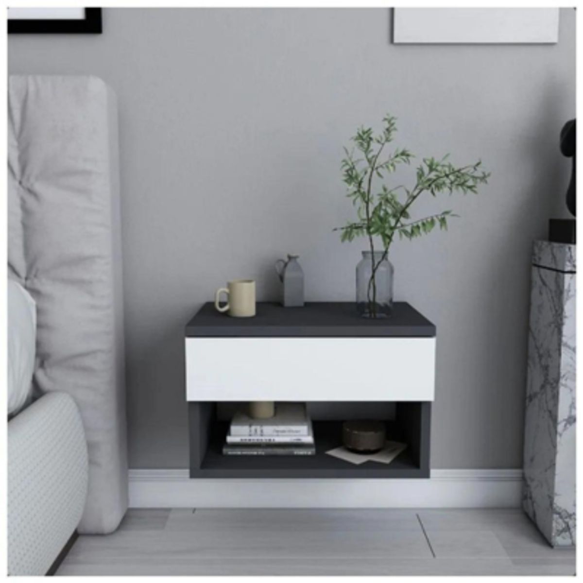 GENERICO - VELADOR FLOTANTE KLETTA LYP NEGRO Y BLANCO