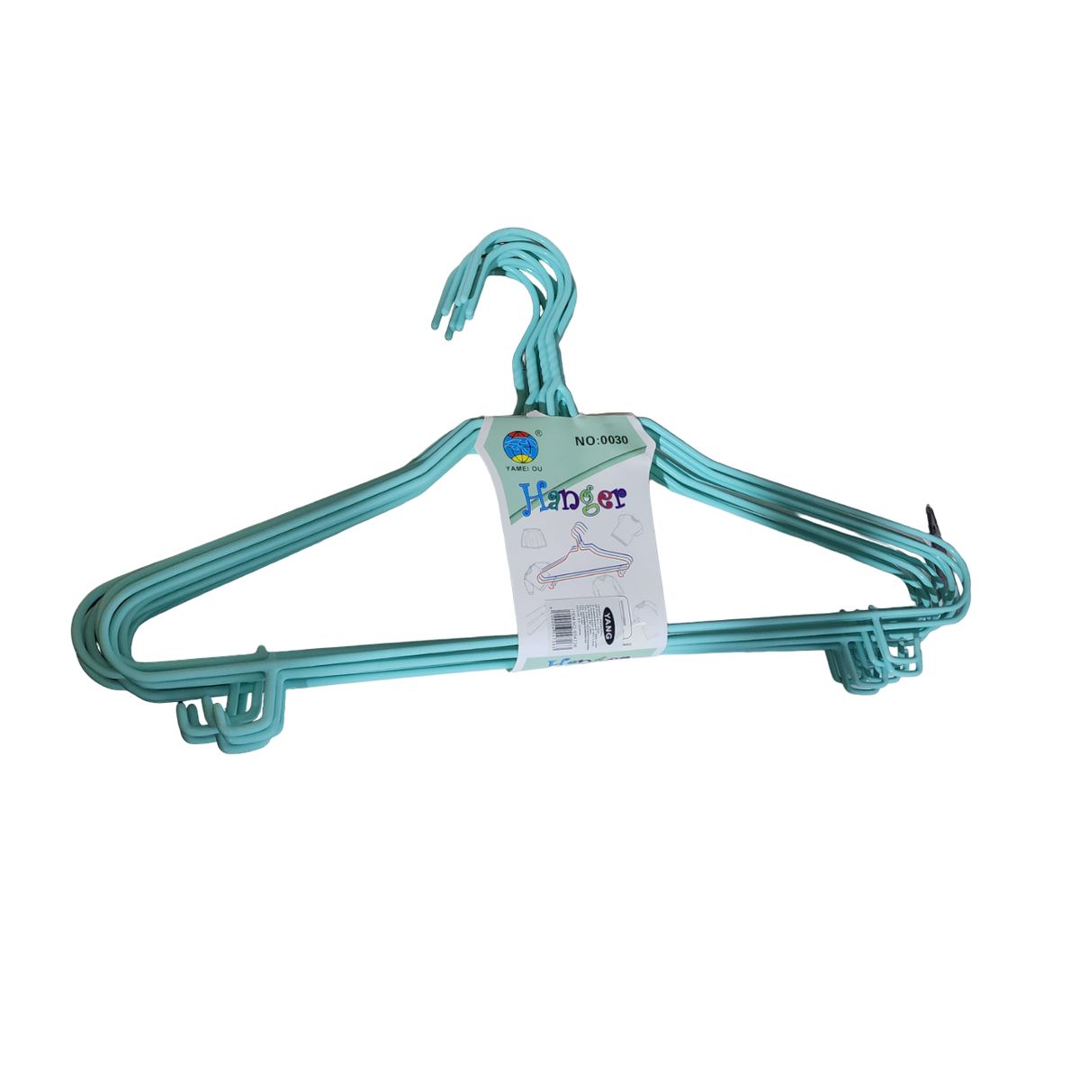 GENERICO - 20 Ganchos Colgadores Para Ropa - Color Verde Claro