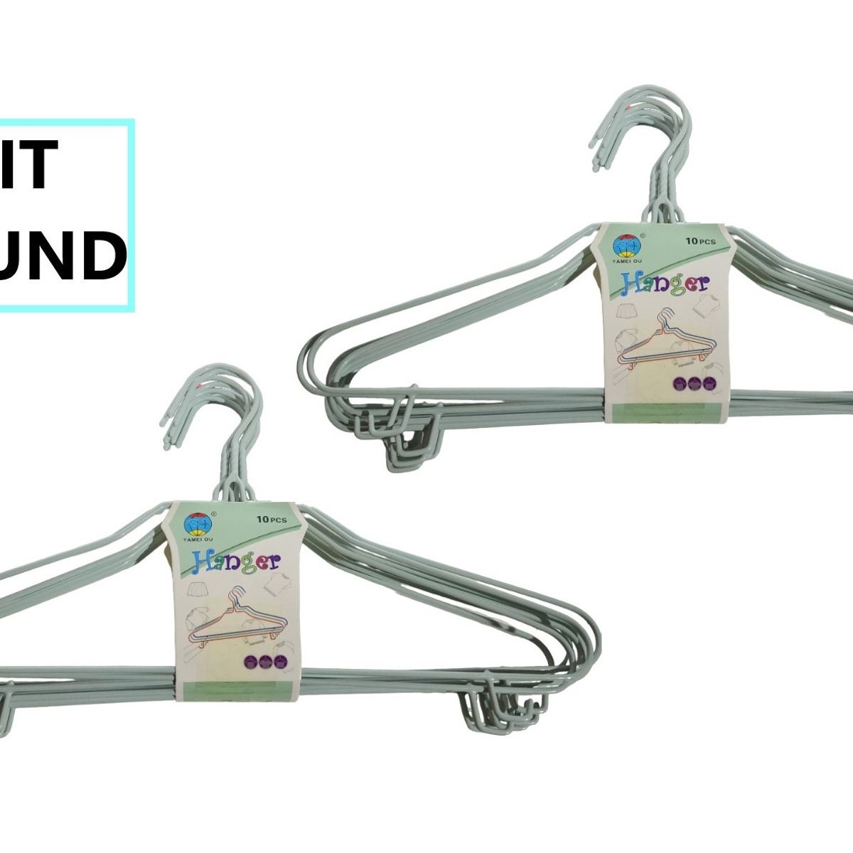 GENERICO - 20 Ganchos Colgadores Para Ropa - Color Verde