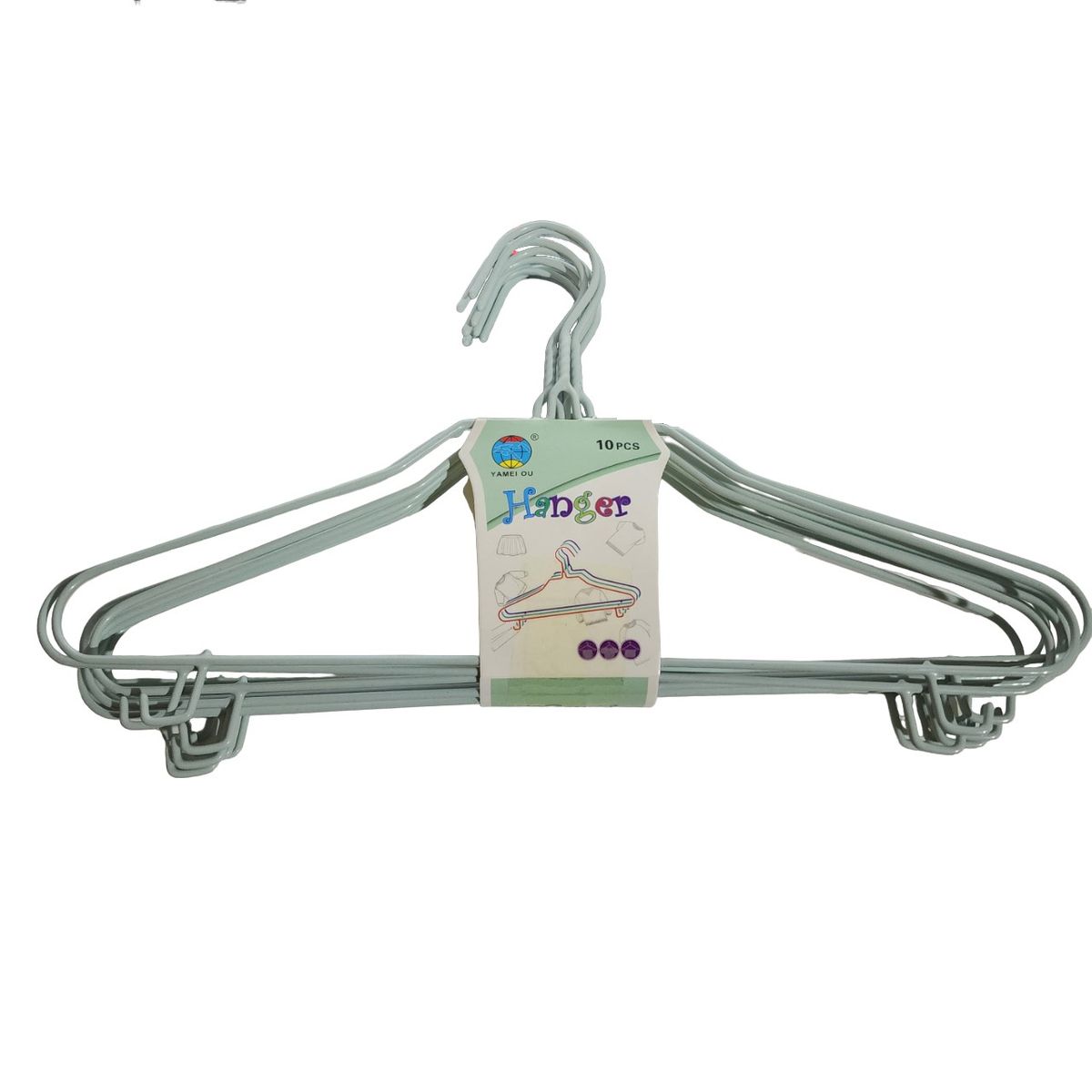 GENERICO - 20 Ganchos Colgadores Para Ropa - Color Verde