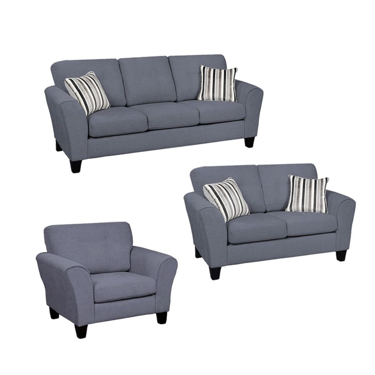 GENERICO - Juego de Sala London 3-2-1 Gris Oscuro