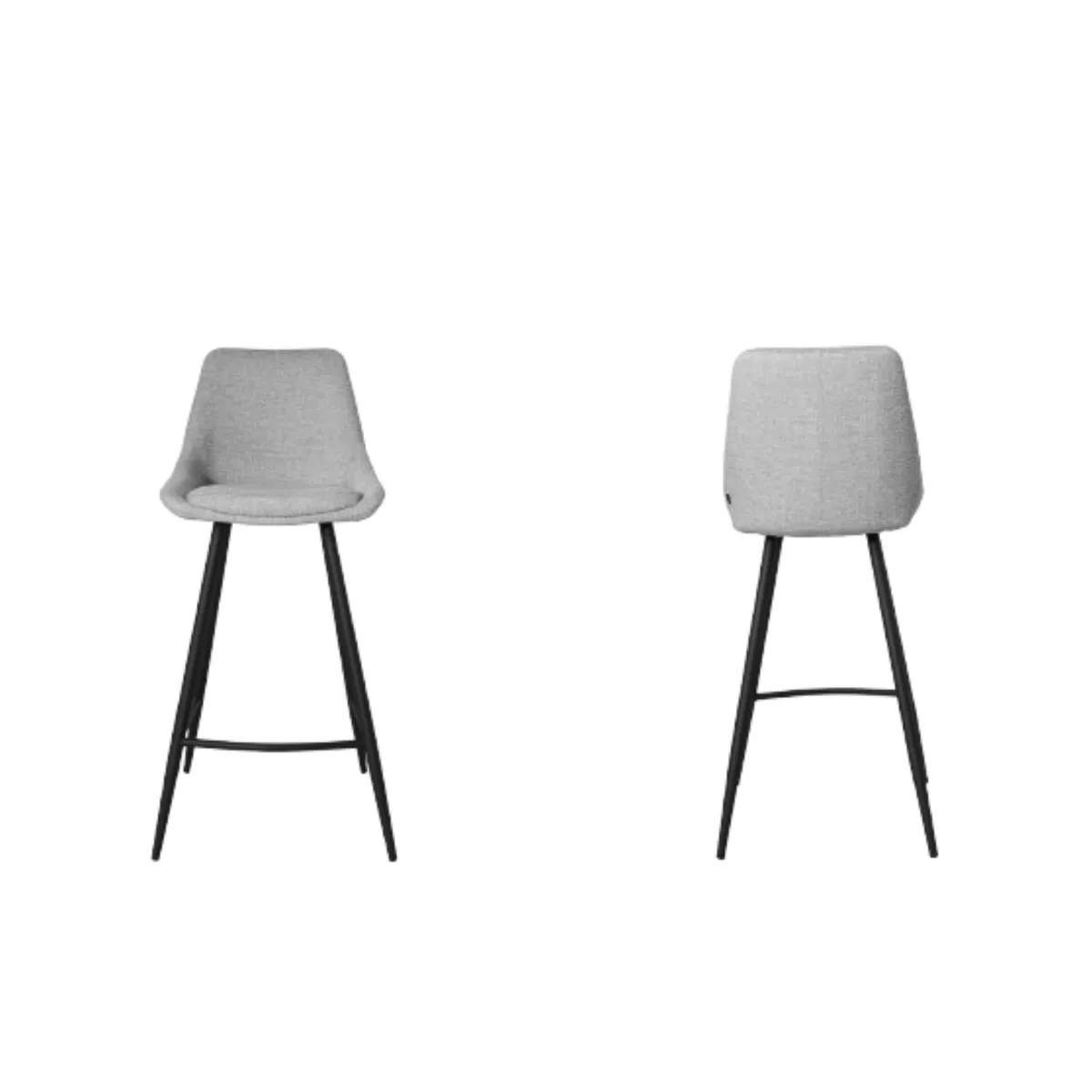 NIHM - Silla Alta de Bar Beat Gris Claro 65 cm