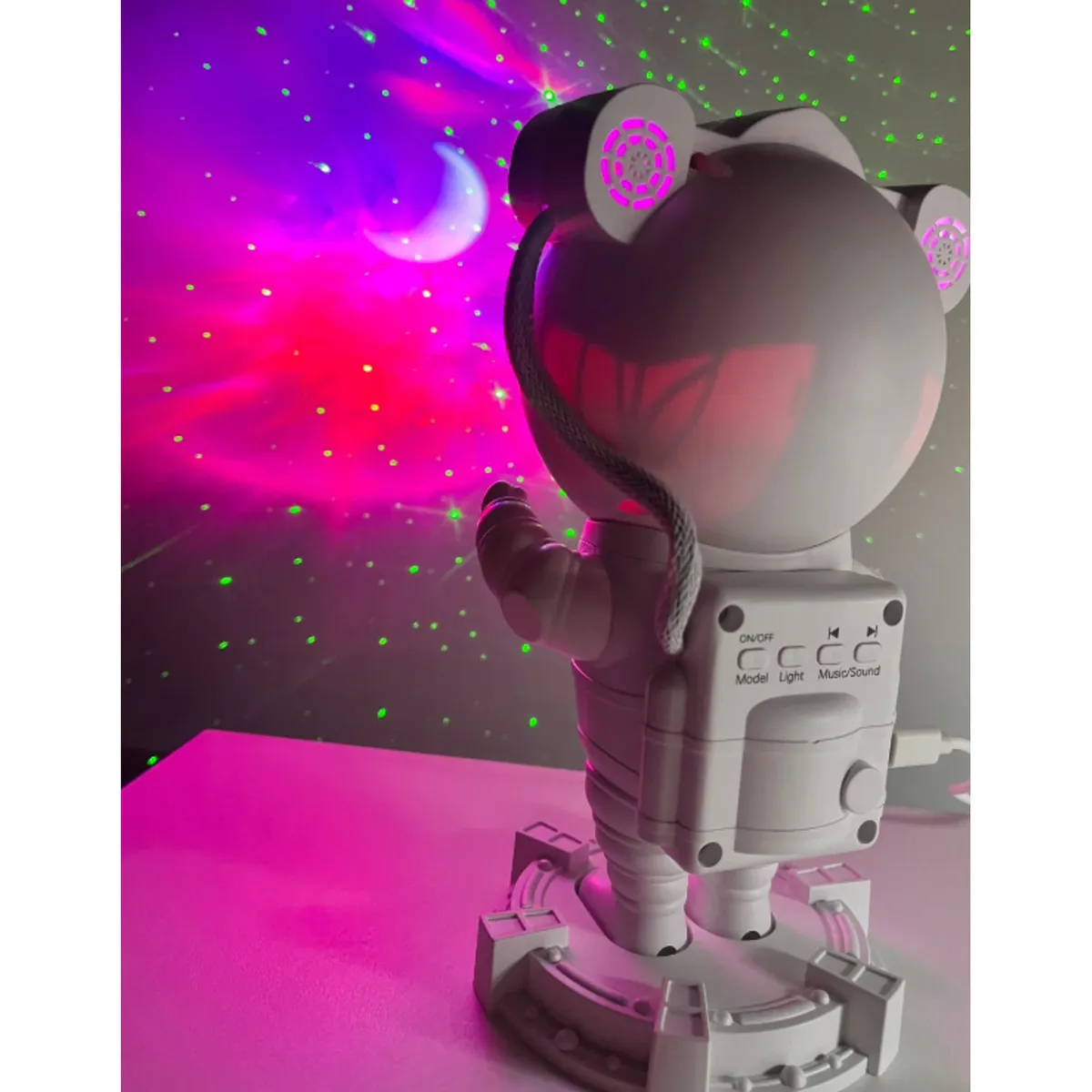 GENERICO - Proyector de luz de astronauta con Nebulosa Galaxias Control remoto