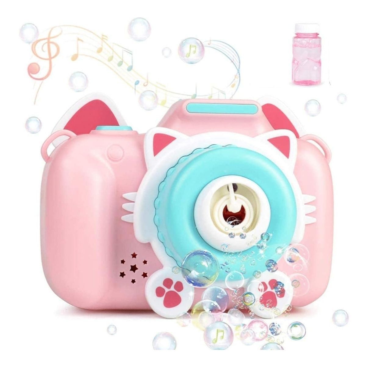 GENERICO - Juguete Camara De Burbujas Gatito Con Luz Sonido Para Niñas