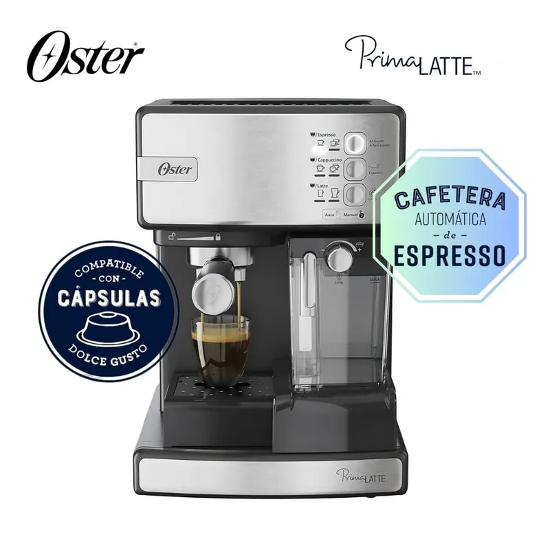 OSTER - Cafetera de espresso Oster PrimaLatte¿ 15 bares BVSTEM6603SS