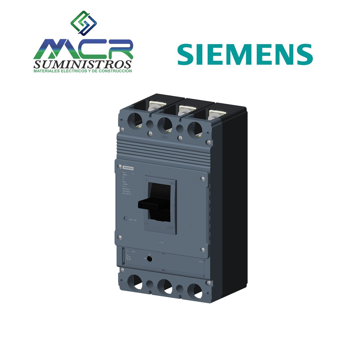 SIEMENS - INTERRUPTOR REGULABLE 128 - 160 AMPERIOS 3 POLO 25KA SIEMENS