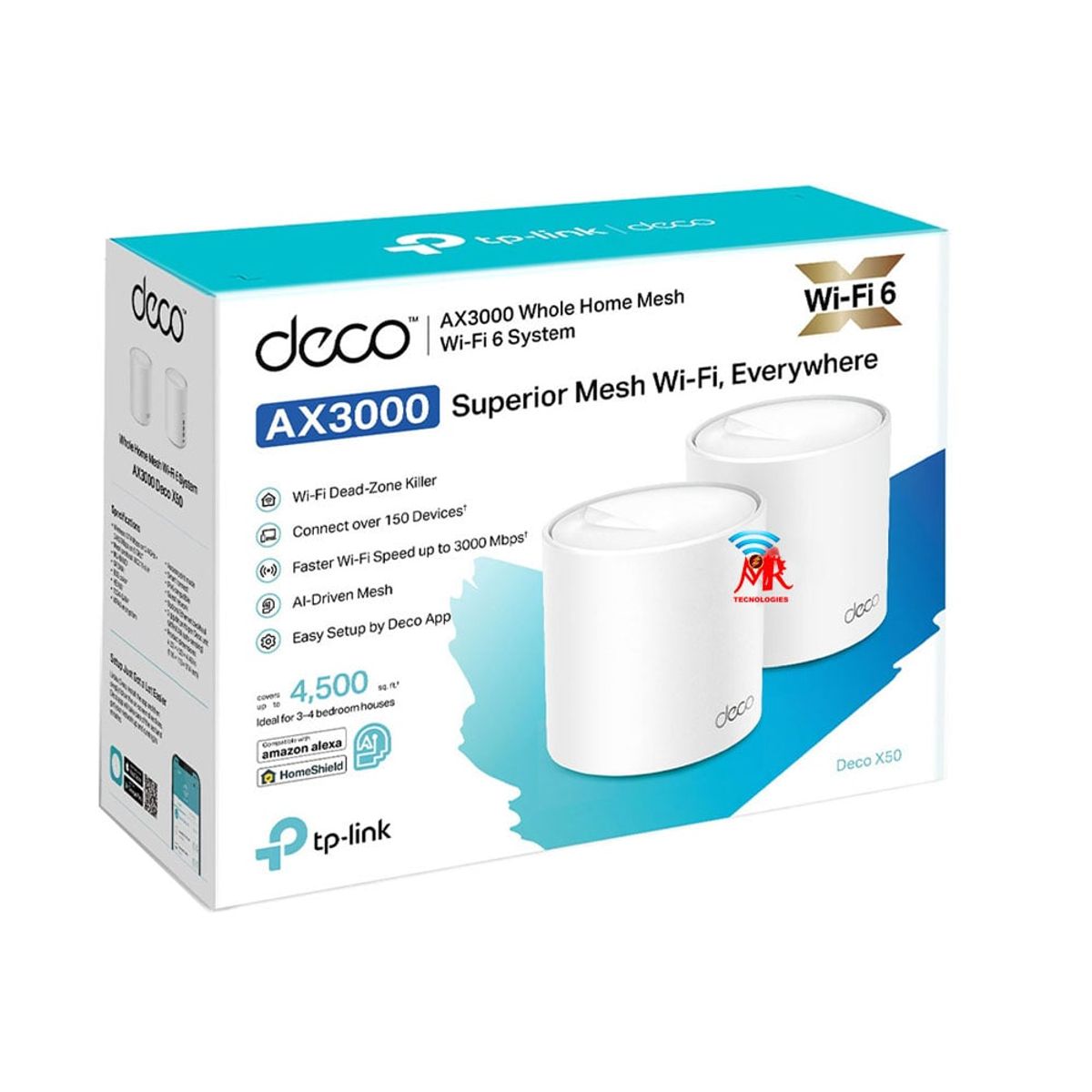 TP LINK - DECO X50 2PACK WI-FI6 MESH DOBLE BANDA AX3000 TP-LINK