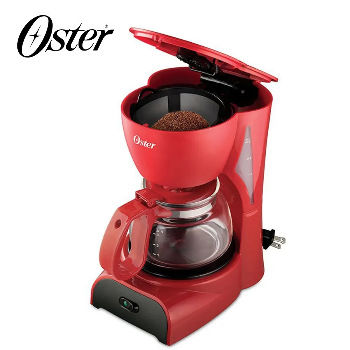 OSTER - Cafetera Oster BVSTDCDR5R-053 de 4 tazas - rojo