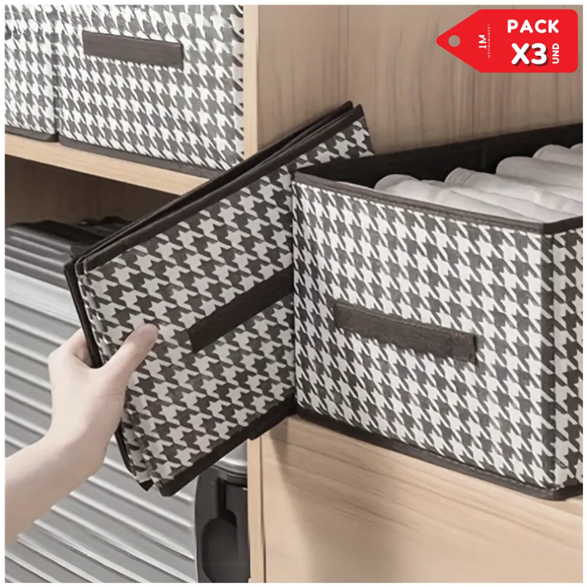 INSPIRA MARKET - Organizador multiusos de ropa plegable caja de almacenamiento