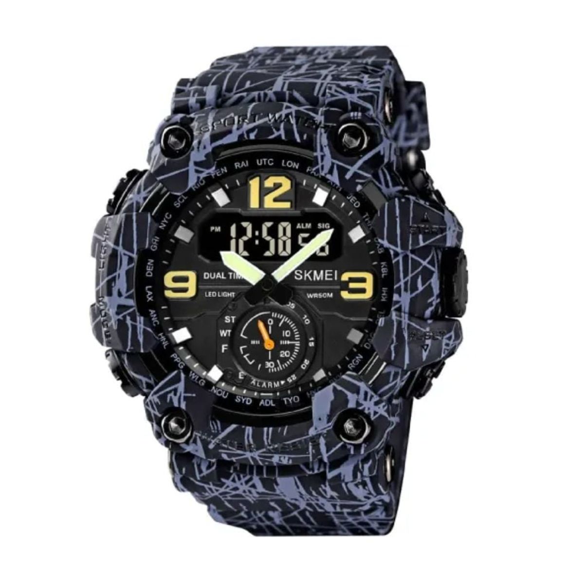 SKMEI - Reloj Skmei 1637 Force Dual Timer Gris