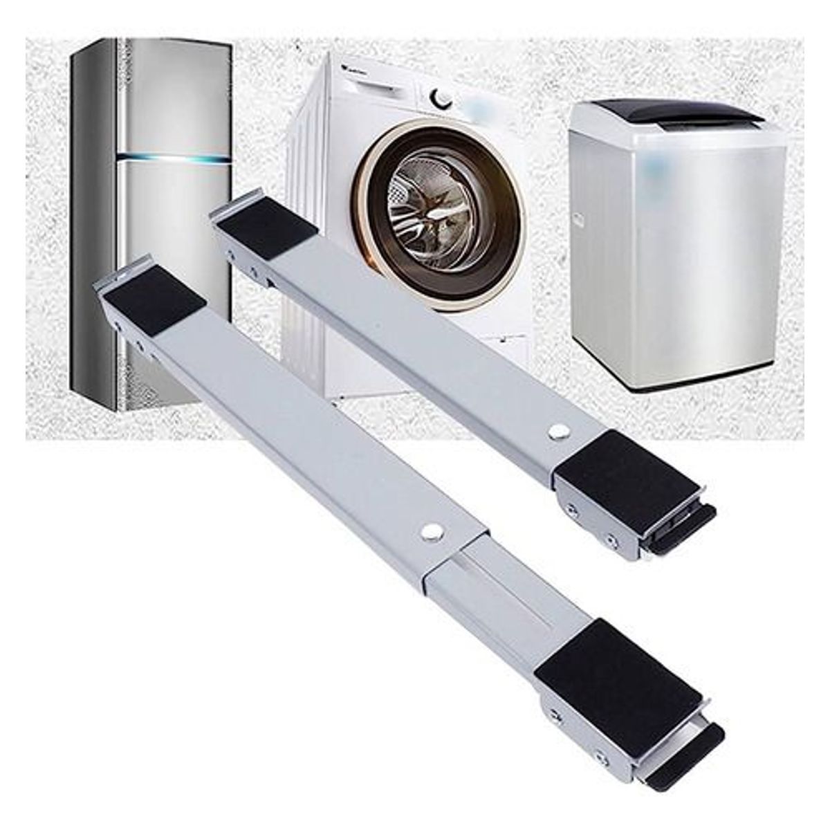 GENERICO - SOPORTE DOS PIEZAS PARA LAVADORA COCINA BLANCO