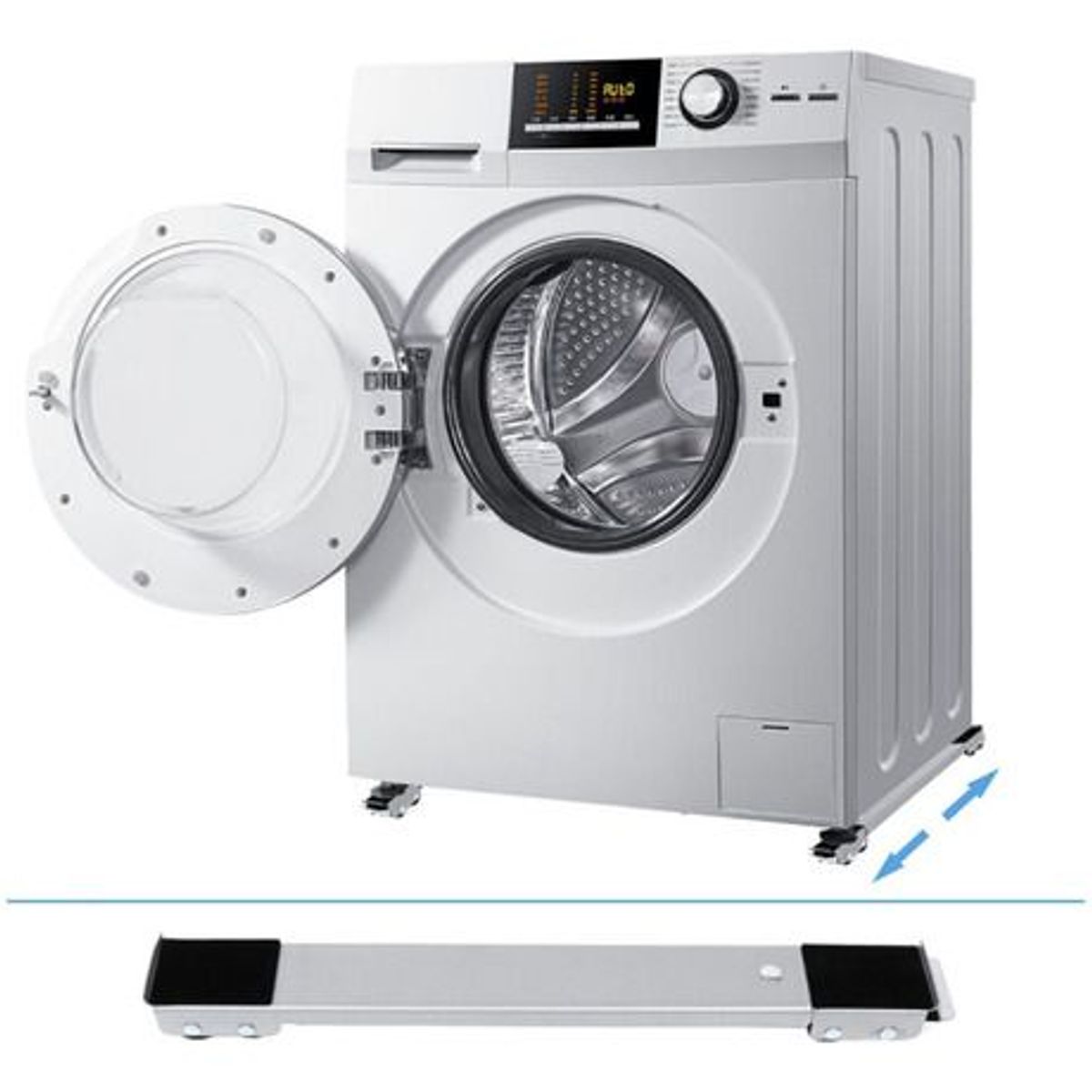 GENERICO - SOPORTE DOS PIEZAS PARA LAVADORA COCINA BLANCO