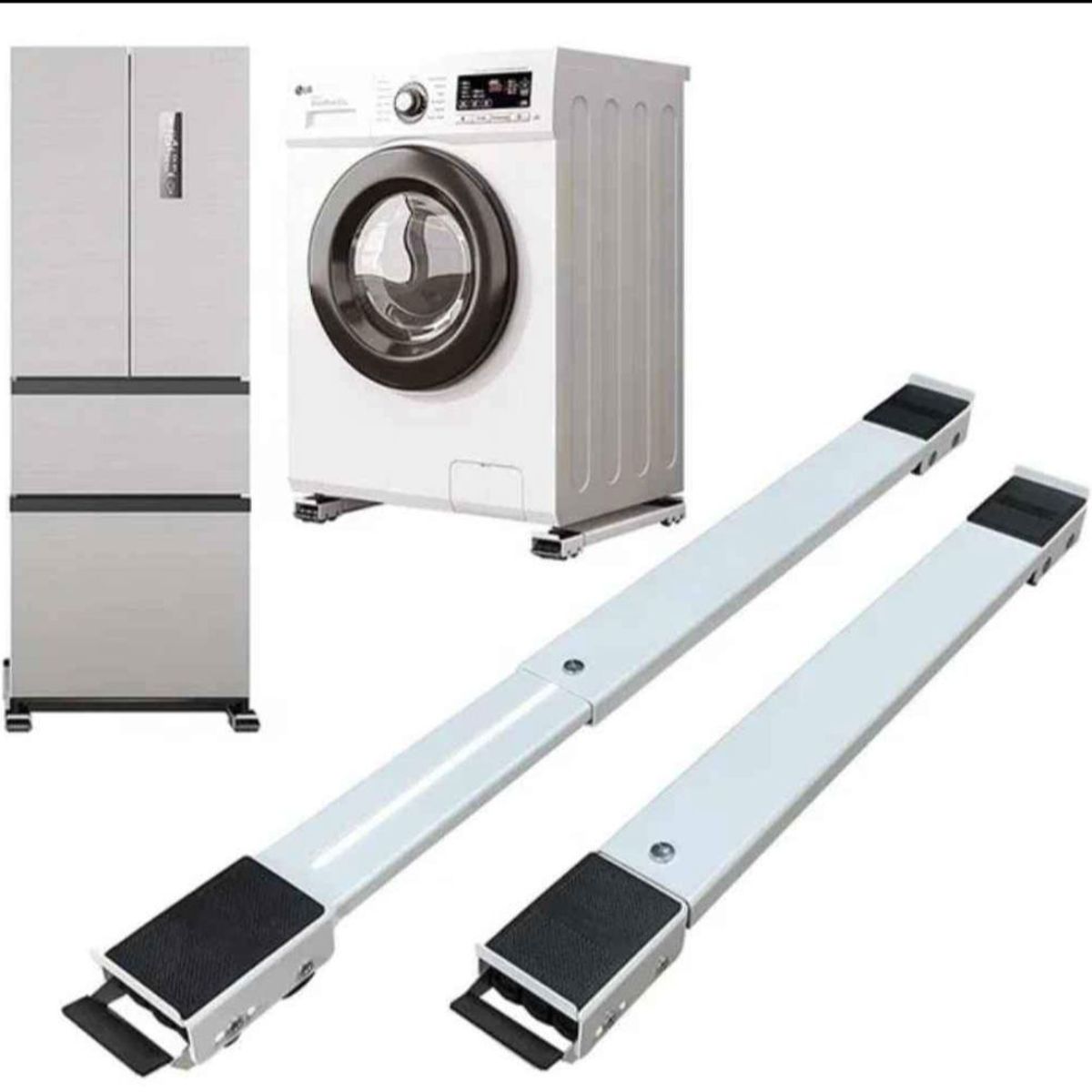 GENERICO - BASE A RUEDAS DOS PIEZAS PARA LAVADORA REFRI ETC