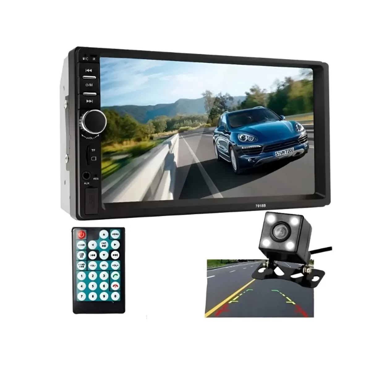 SEISA - ESTEREO PARA AUTO QM-701B PANTALLA 7 LCDMP3MP5TFUSBAUXBT45W C/ CAMARA