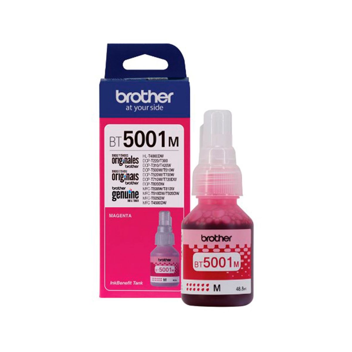 BROTHER - TINTA BROTHER BT5001M MAGENTA - DCP-T300 / DCP-T500W / DCP-T700W