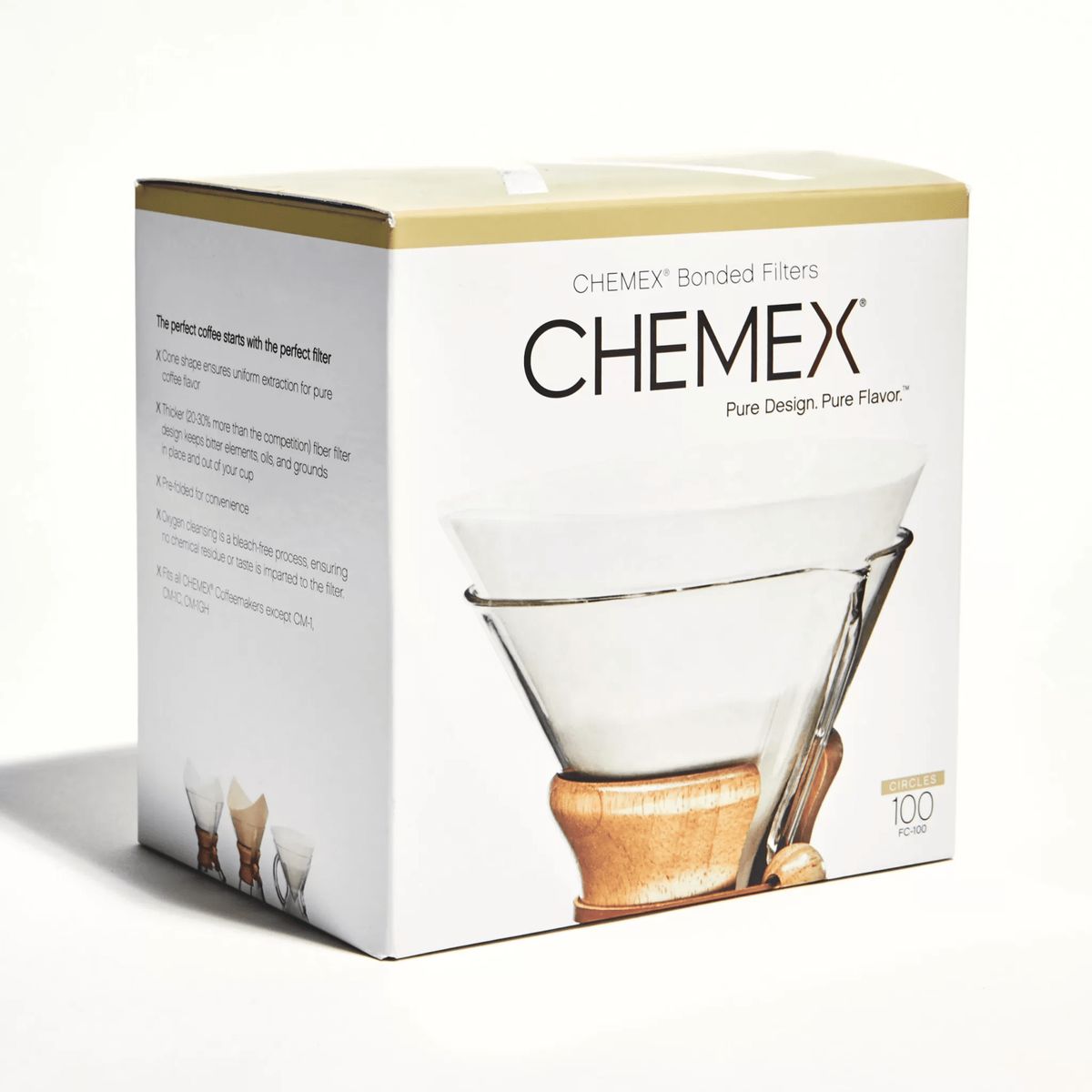 CHEMEX - Pack de 100 filtros de papel redondos