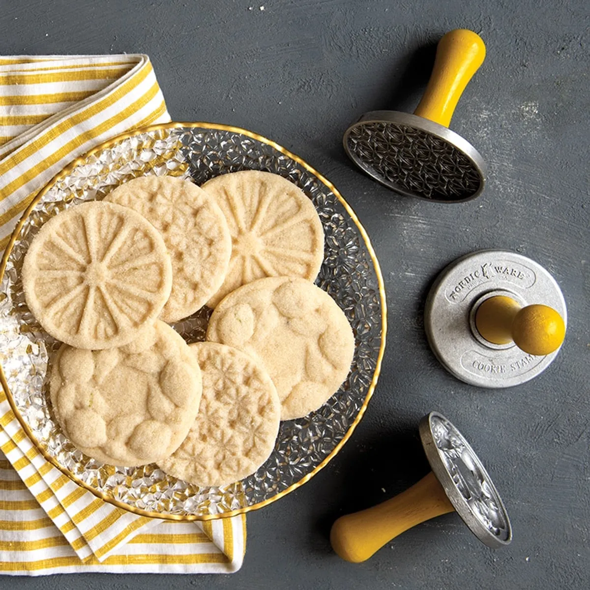 Nordic Ware - Set de 3 sellos para estampar galletas Citrus