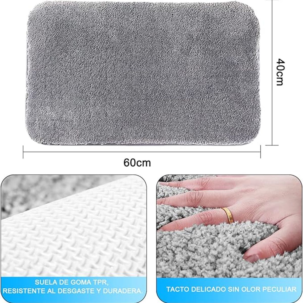 TIOZONEY - Tapete para Baño 40 x 60 cm