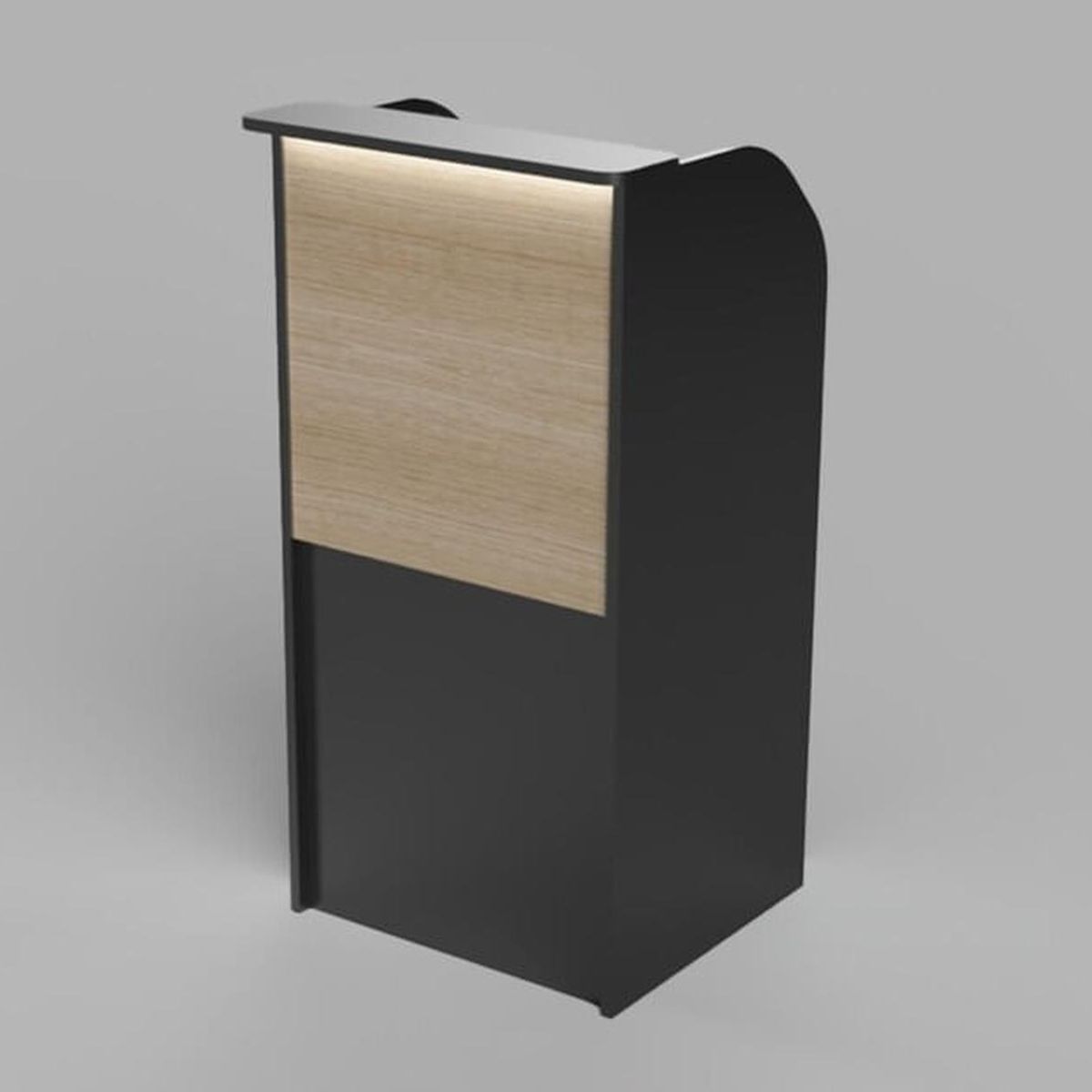 MUEBLES CRISOSTOMO - Counter de Recepción Negro Malva 66cm