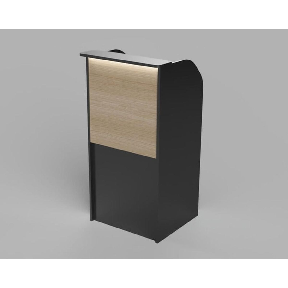 MUEBLES CRISOSTOMO - Counter de Recepción Negro Malva 66cm