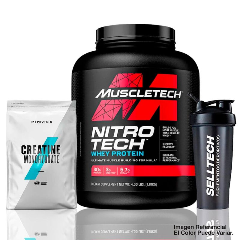 MUSCLETECH - Nitrotech Performance 4lb Chocolate+Creatina Myprotein 250gr