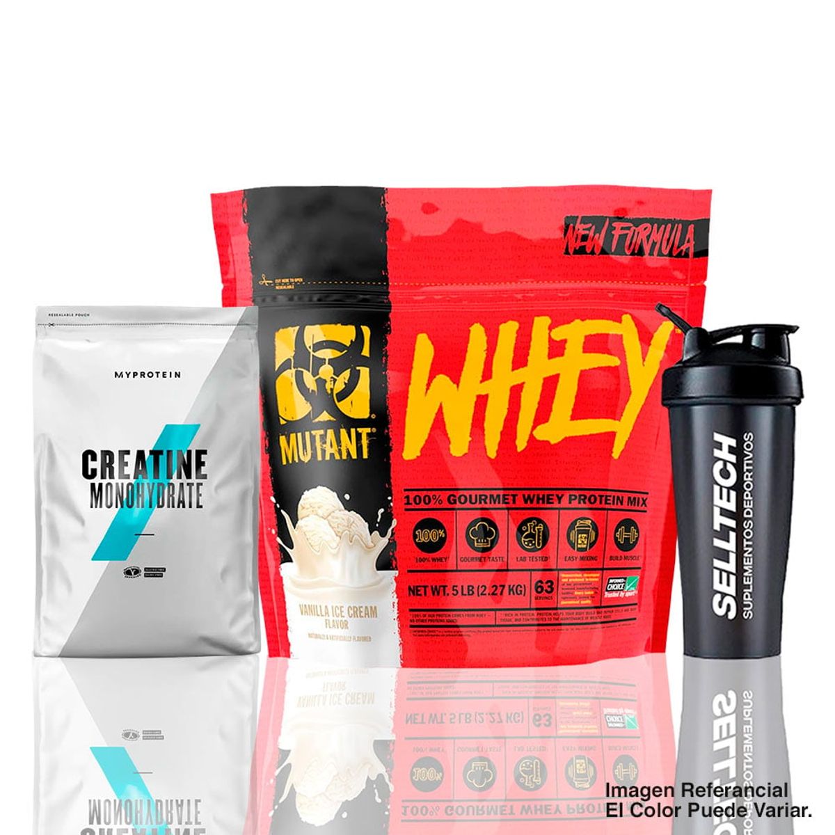 MUTANT - Mutant Whey 5lb Vainilla+Creatina Myprotein 250gr+Shaker