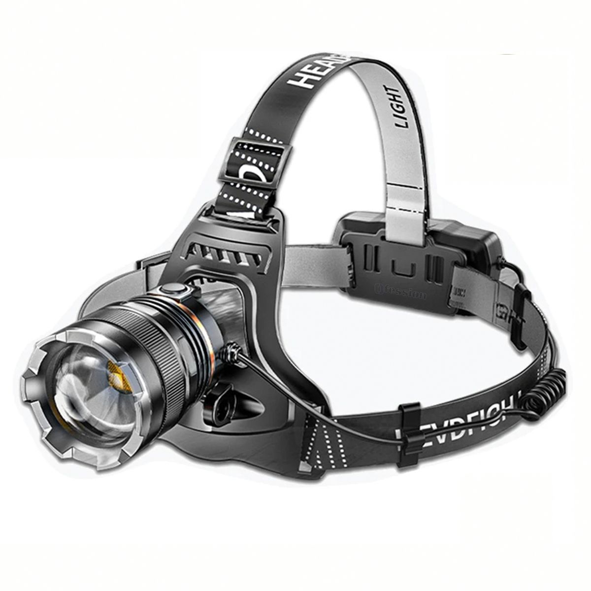 GENERICO - Linterna frontal LED XP90 largo alcance con zoom recargable