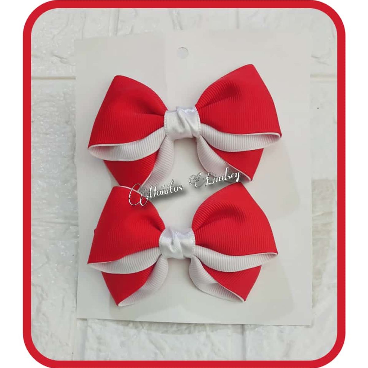 GENERICO - Parecitos ROJO para Niña - Moñitos Lindsey