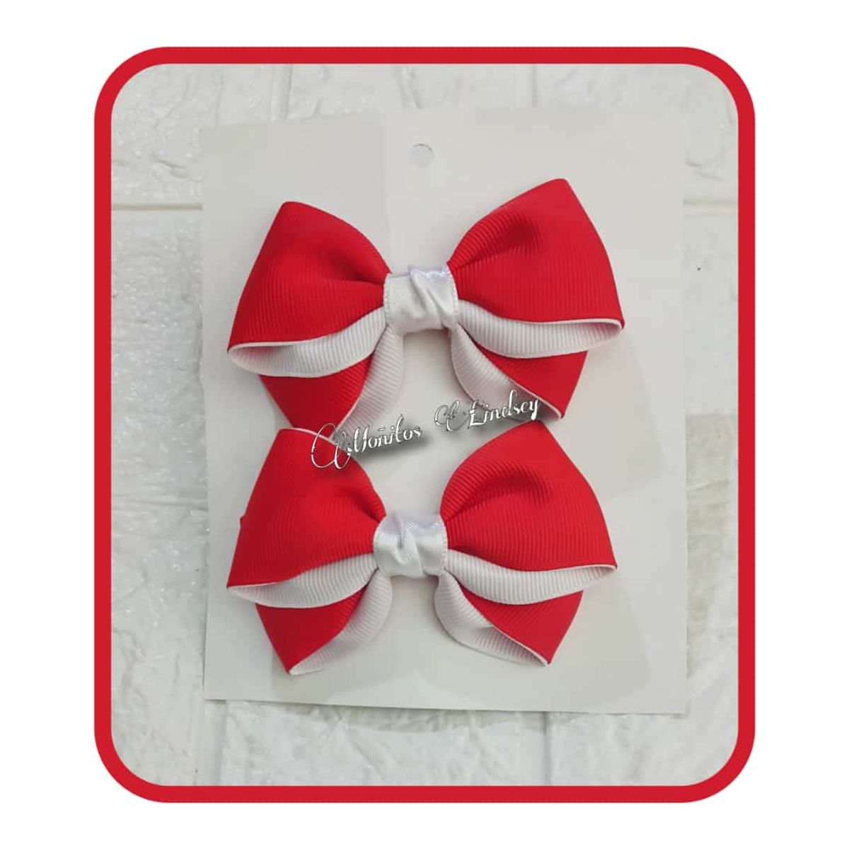 GENERICO - Parecitos ROJO para Niña - Moñitos Lindsey