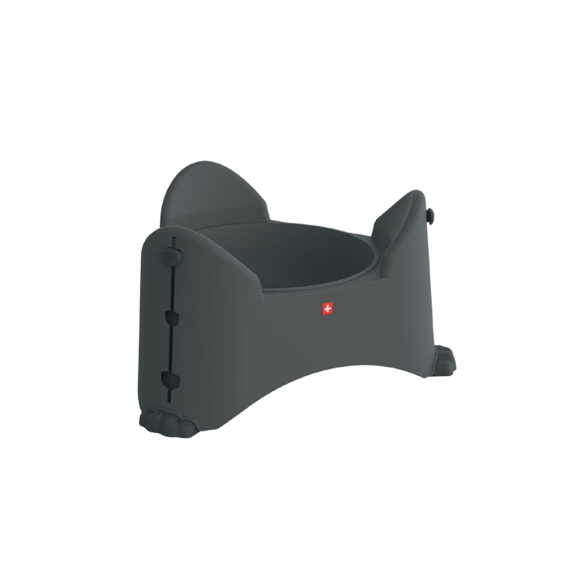 DISA SOLUCIONES ECOEFICIENTES - PLATO DE COMIDA REGULABLE PARA MASCOTAS GRIS OSCURO