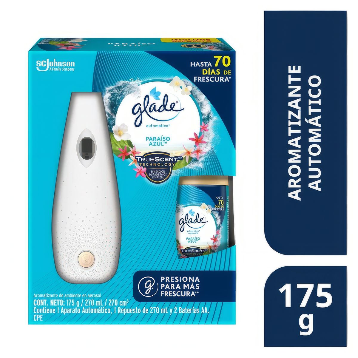 GLADE - Aromatizador Automatico 270ml Paraíso Azul Glade