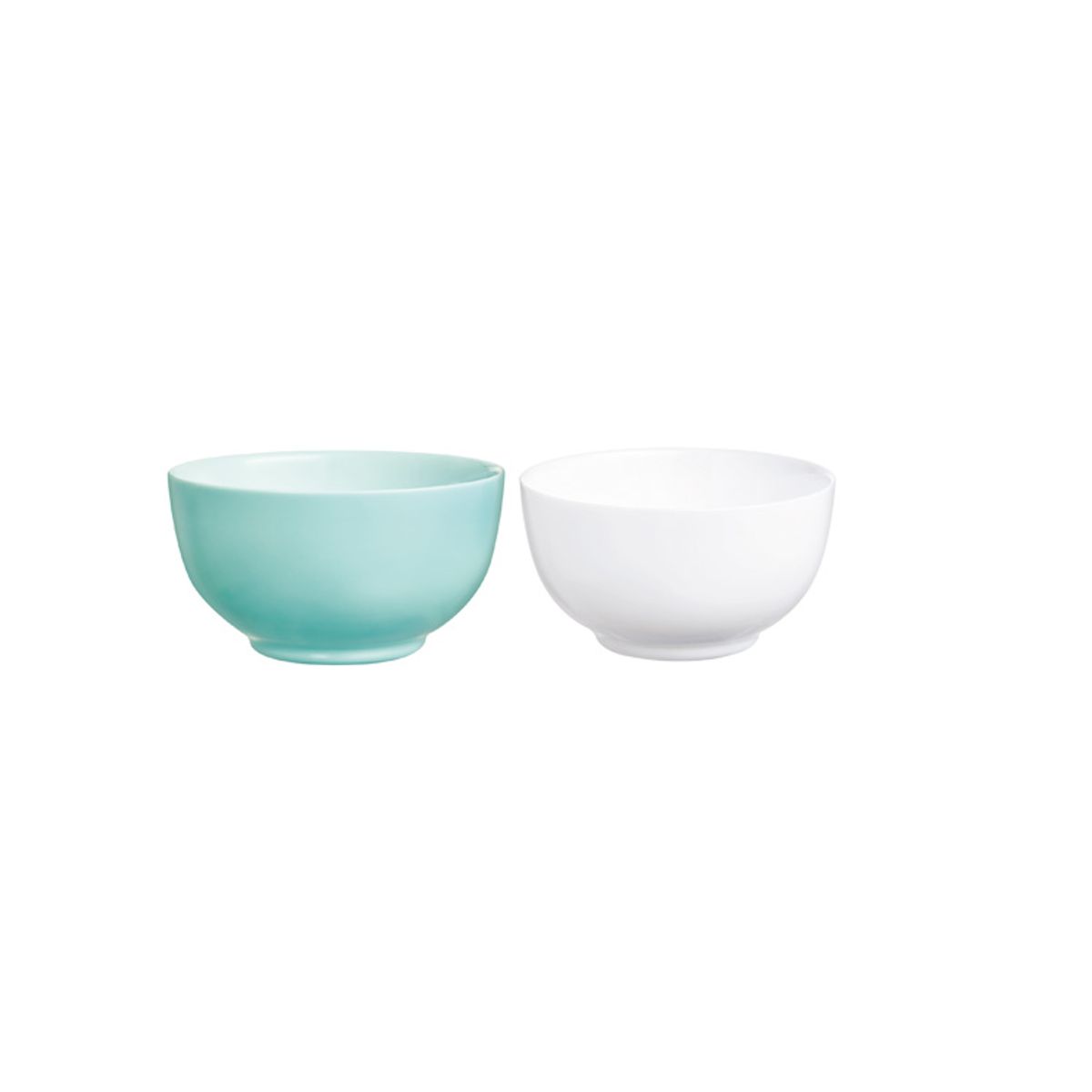 LUMINARC - Bowl  X2 14,5 cm  blanco y turquesa diwali