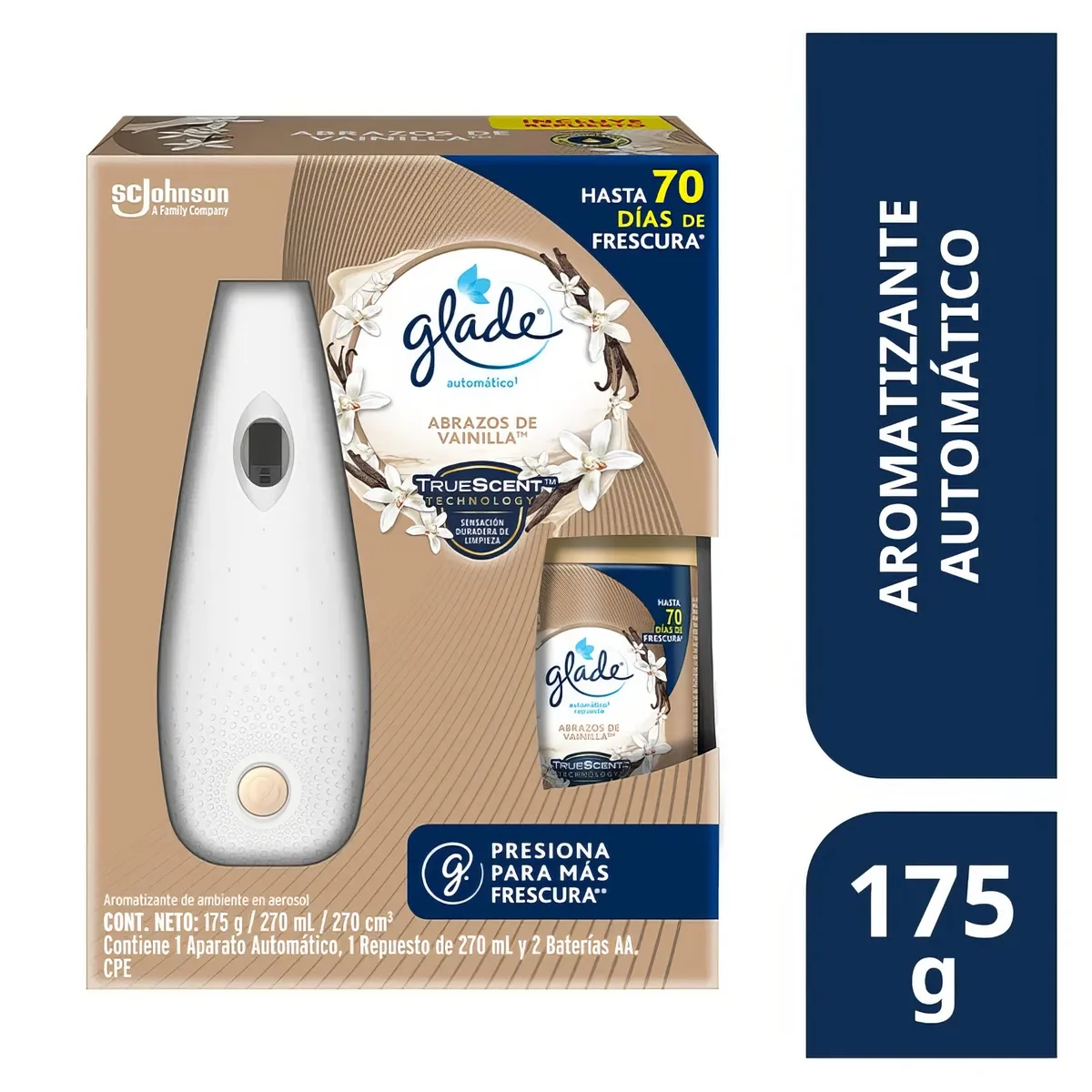GLADE - Aromatizador Automático 270ml Vainilla Glade