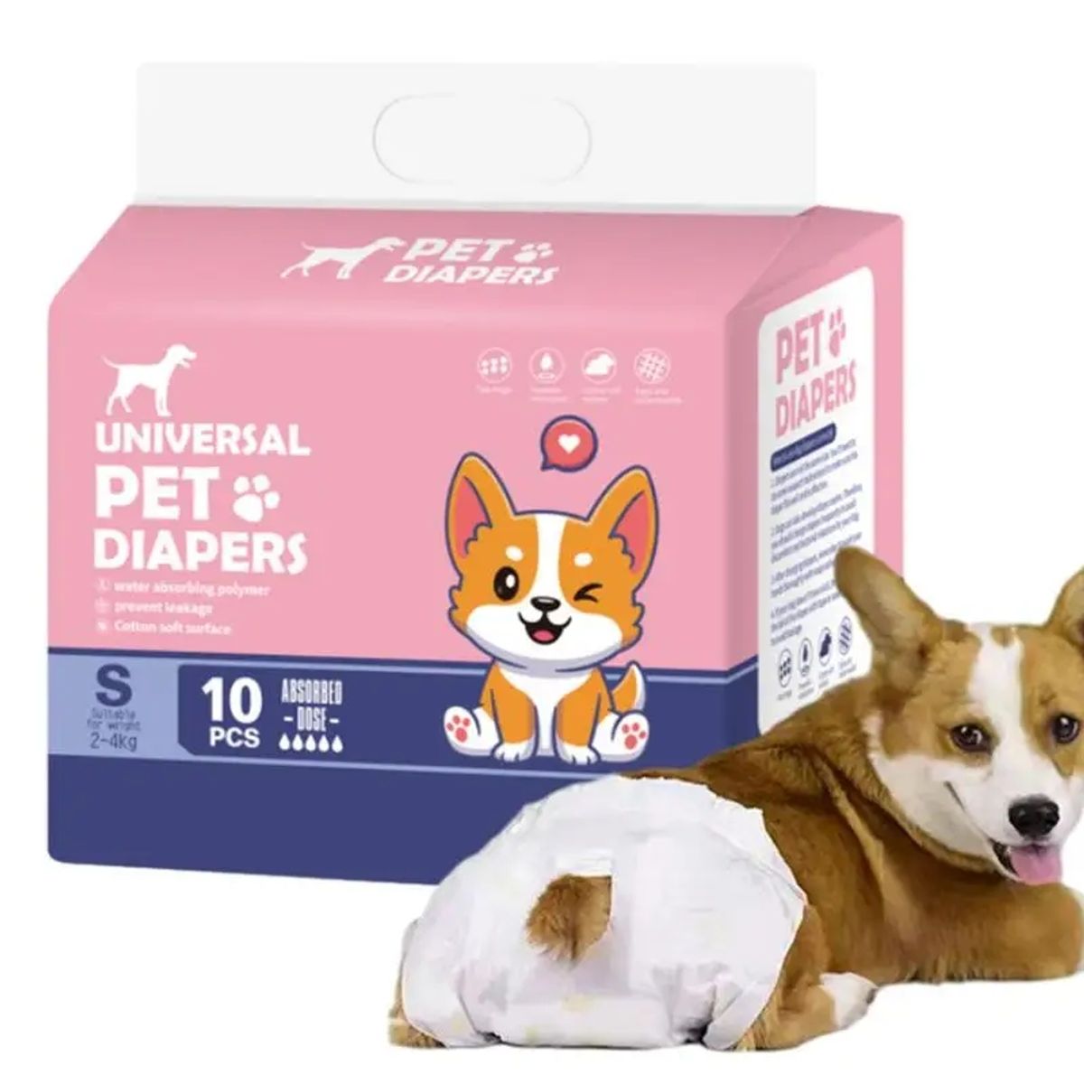 GENERICO - Pañal para perro hembra calzon para celo Talla S 26-42cm
