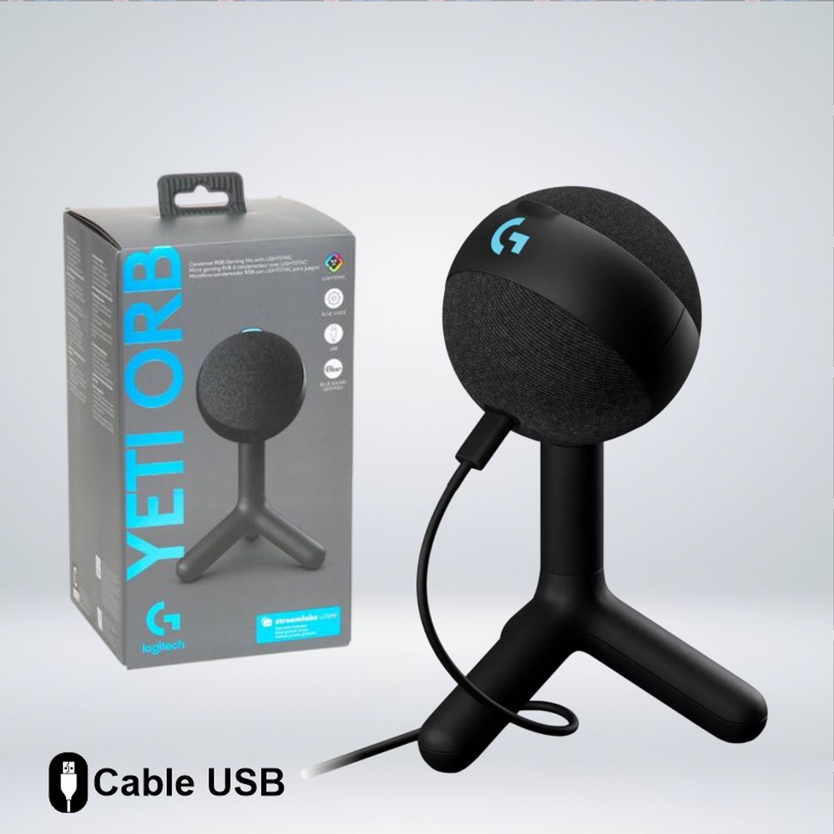 LOGITECH - MICROFONO LOGITECH YETI ORB RGB LIGHTSYNC PLUG AND PLAY USB