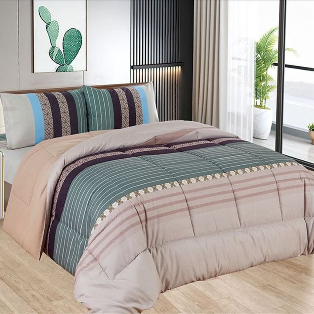 CASATEX - EDREDÓN CASATEX TELA CON TELA 100% ALGODÓN DE 2 PLZ