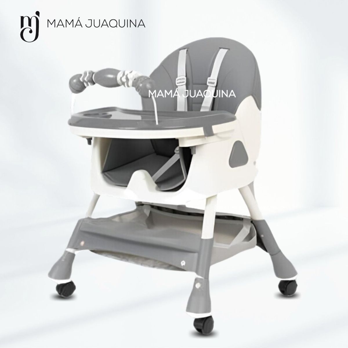 BABY - Silla de Comer «LODGE» con Ruedas Edición Limitada Gray