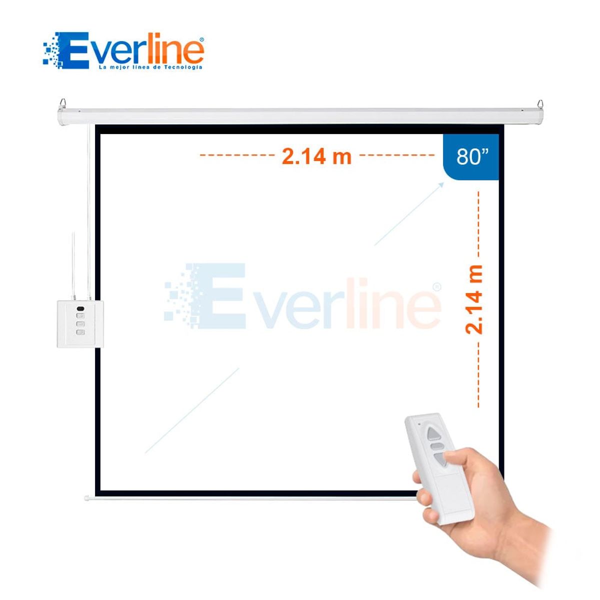 OEM - ECRAN ELECTRICO 2.13 X 2.13 m (Antireflex) motor de CALIDAD